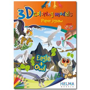 3D Coloring models - Eagle & Owl