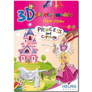 3D Coloring models - Princess & Carriage