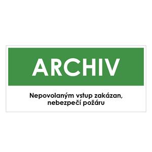 ARCHIV, zelená, plast 1 mm 190x90 mm