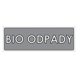 BIO ODPADY, płyta PVC 2 mm z dziurkami, 290x100 mm