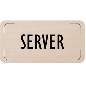 Cedulka na dveře - Server, dřevěná tabulka, 160 x 80 mm