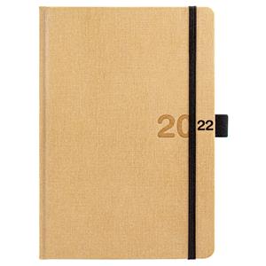 Daily diary 2022 Canvas A5 - beige