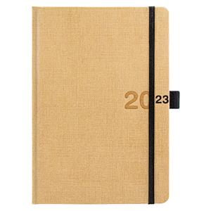 Daily diary 2023 Canvas A5 - beige