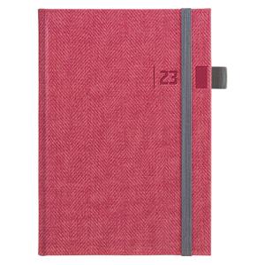 Daily diary 2023 Tweed A5 - red