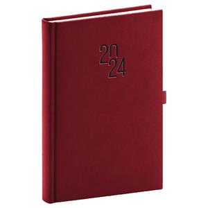 Daily Diary 2024 A5 Vivella Classic - bordeaux