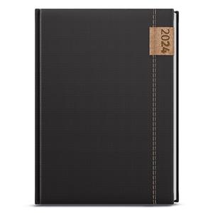 Daily Diary 2024 David Denim A5 - Black