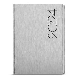 Daily Diary 2024 David ForMen A5 - Silver