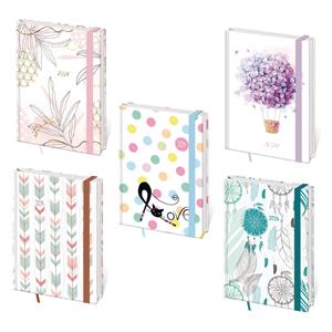 Daily diary A5 2024 Lyra - design 1-5 with rubber band (5pcs)