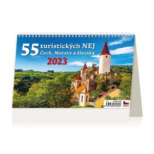 Desk Calendar 2023 - 55 Best Tourist Bohemia, Moravia and Silesia