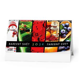 Desk Calendar 2024 Colorful World