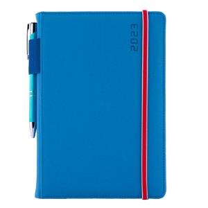 Diary AMOS daily A5 2023 Slovak - blue/red rubber band