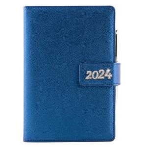 Diary BRILIANT daily A5 2024 Polish - dark blue