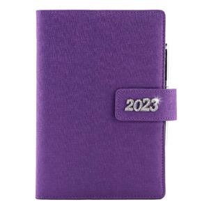 Diary BRILIANT daily B6 2023 Polish - violet