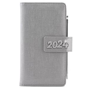 Diary BRILLIANT weekly pocket 2024 Czech - silver