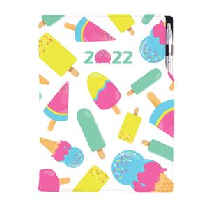 Diary DESIGN daily A4 2022 - Ice lollies