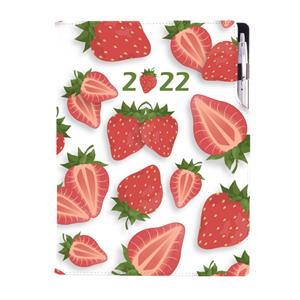 Diary DESIGN daily A4 2022 - Strawberry