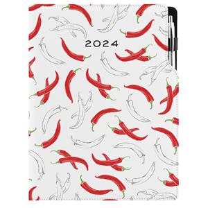 Diary DESIGN daily A4 2024 - Chilli