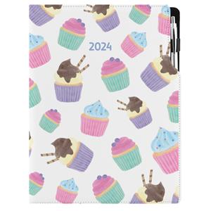 Diary DESIGN daily A4 2024 - Cupcake