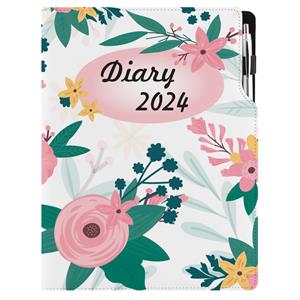 Diary DESIGN daily A4 2024 PL - Flowers