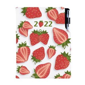 Diary DESIGN daily A5 2022 CZ - Strawberry