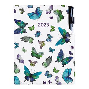 Diary DESIGN daily A5 2023 CZ - Blue Butterfly