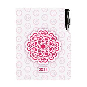 Diary DESIGN daily A5 2024 SK - Mandala red