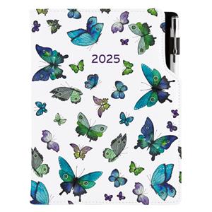 Diary DESIGN daily A5 2025 CZ - Blue Butterfly