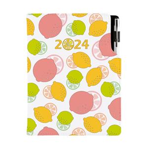 Diary DESIGN daily B6 2024 - Lemon