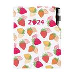 Diary DESIGN daily B6 2024 PL - Strawberry