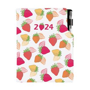 Diary DESIGN daily B6 2024 - Strawberry