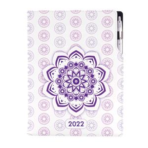 Diary DESIGN weekly A4 2022 - Mandala violet