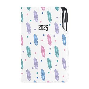 Diary DESIGN weekly pocket 2023 PL - Feathers