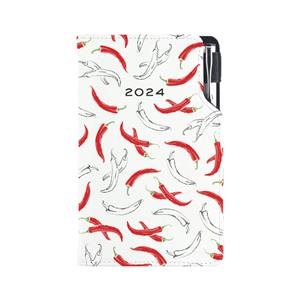 Diary DESIGN weekly pocket 2024 CZ - Chilli