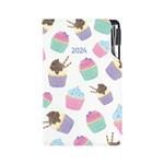 Diary DESIGN weekly pocket 2024 CZ - Cupcake