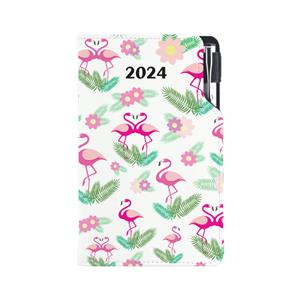 Diary DESIGN weekly pocket 2024 CZ - Flamingo