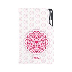 Diary DESIGN weekly pocket 2024 CZ - Mandala red