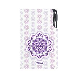 Diary DESIGN weekly pocket 2024 CZ - Mandala violet