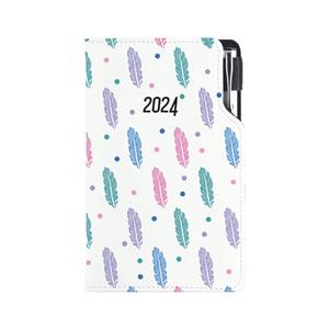 Diary DESIGN weekly pocket 2024 PL - Feathers