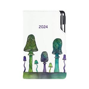 Diary DESIGN weekly pocket 2024 PL - Mushrooms