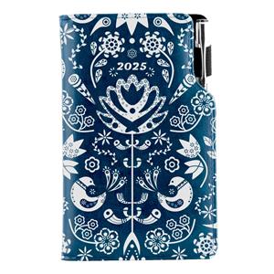 Diary DESIGN weekly pocket 2025 CZ - blue - Folk