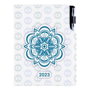 Diary DESIGN weekly special A5 2023 - Mandala blue