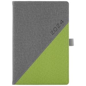 Diary DIEGO daily A5 2024 Slovak - grey/green