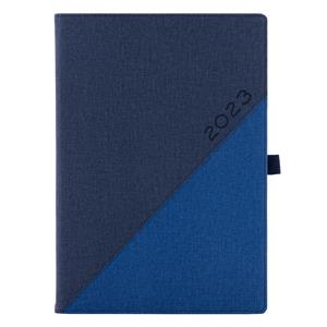 Diary DIEGO weekly A4 2023 Polish - blue/dark blue