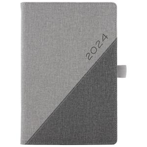 Diary DIEGO weekly A5 2024 Polish - grey/dark grey