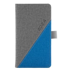 Diary DIEGO weekly pocket 2024 Czech - grey/blue