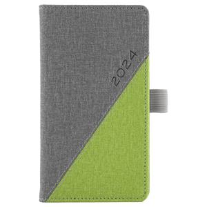 Diary DIEGO weekly pocket 2024 Czech - grey/green