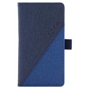 Diary DIEGO weekly pocket A5 2024 Polish - blue/dark blue