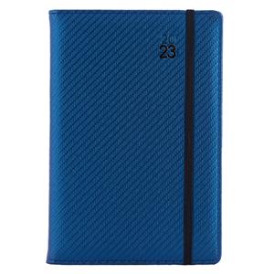 Diary ELASTIC daily A5 2023 Slovak - blue/black rubber band