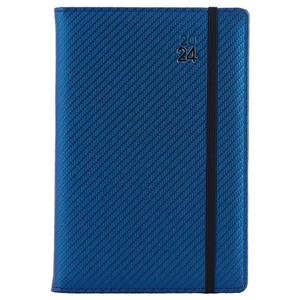 Diary ELASTIC daily A5 2024 Slovak - blue/black rubber band