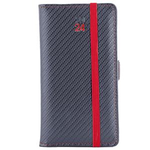 Diary ELASTIC weekly pocket 2024 Czech - grafit/red rubber band